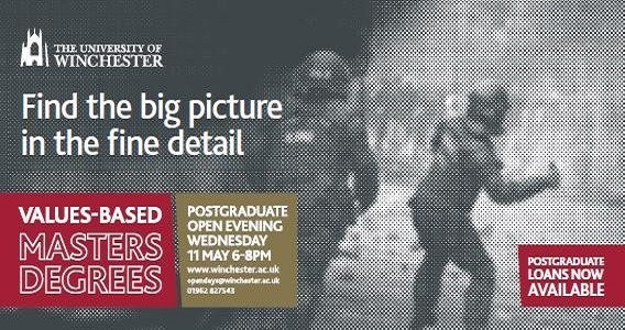 A screenshot of the find the big picture in the fine detail postgraduate 2016 campaign