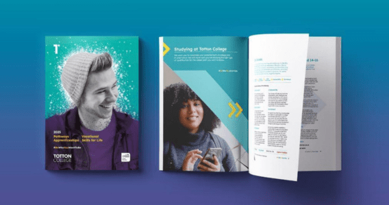 Image of the Totton College 2025 prospectus
