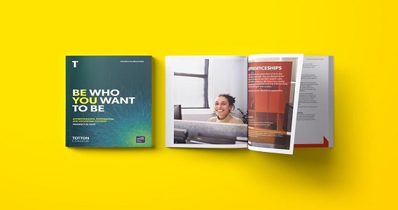 Image of Totton Colleges 2020 prospectus which I developed