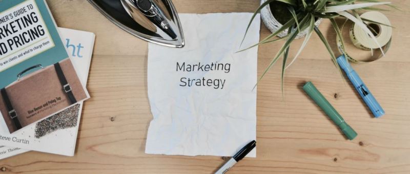Image of a paper which says Marketing Strategy