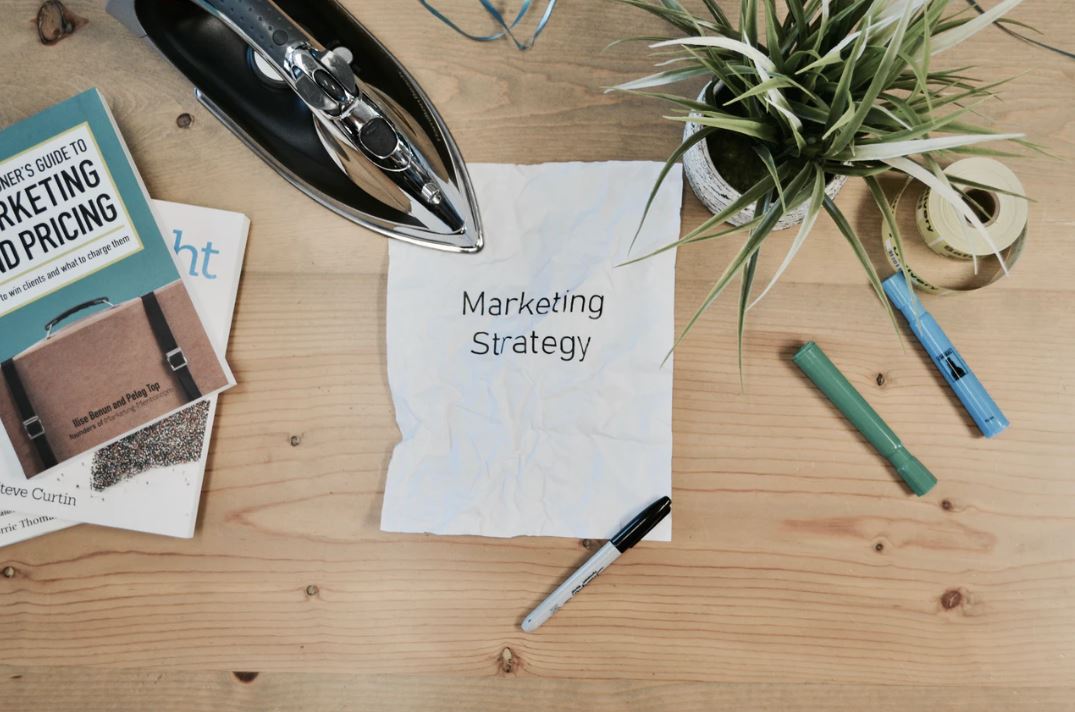 Image of a paper which says Marketing Strategy