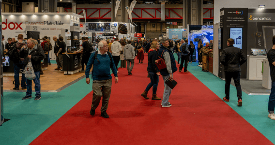 Image of an exhibition representing events and product launches